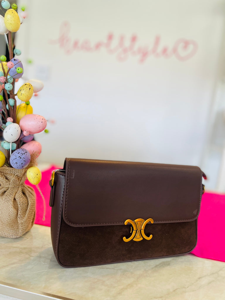 The Carina Clutch Chocolate