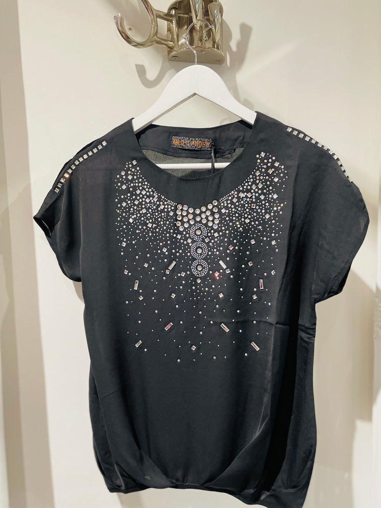 Sparkling Sandra Top Black