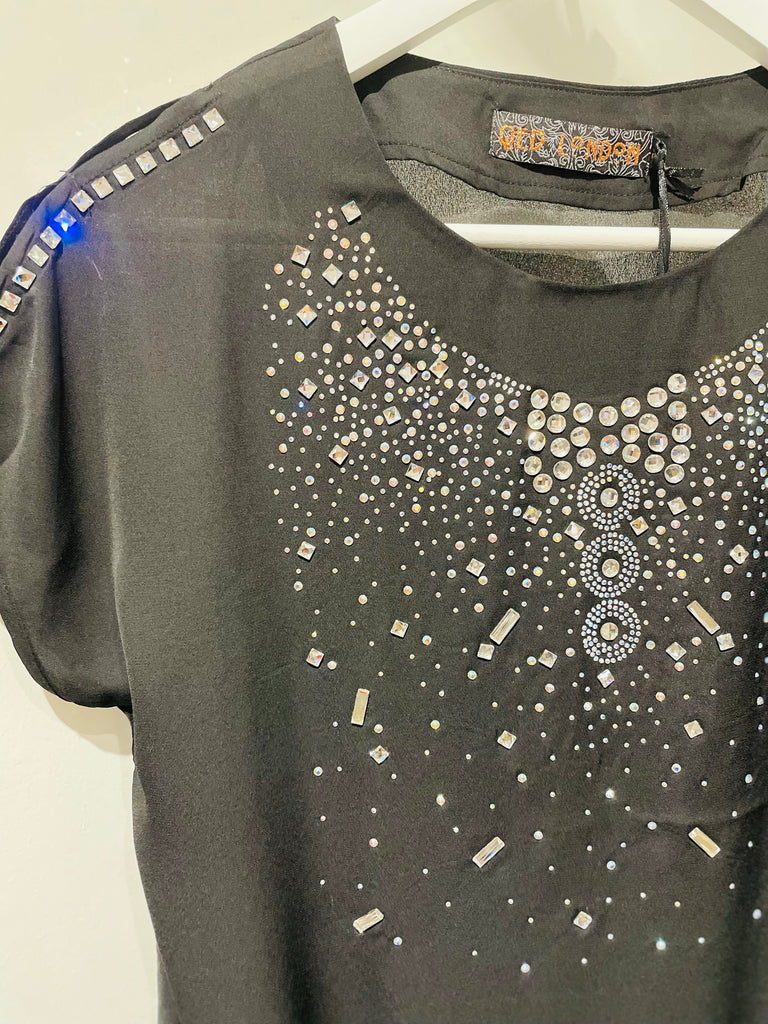 Sparkling Sandra Top Black