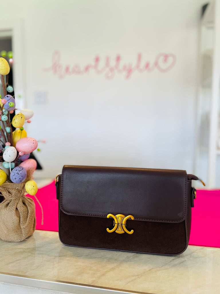 The Carina Clutch Chocolate