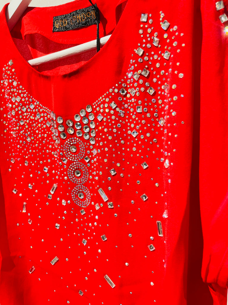 Sparkling Sandra Top Red