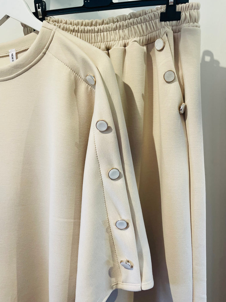 Kaz Button Co Ord Cream