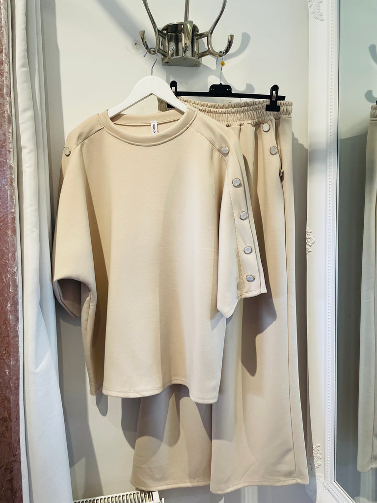 Kaz Button Co Ord Cream
