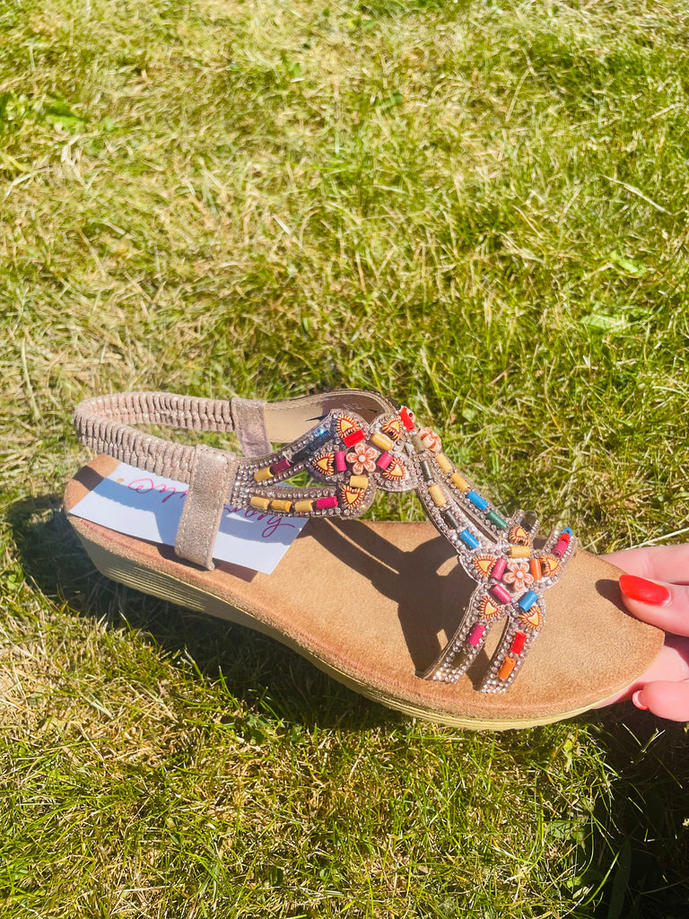 Boho Twinkle Sandals Rose Gold