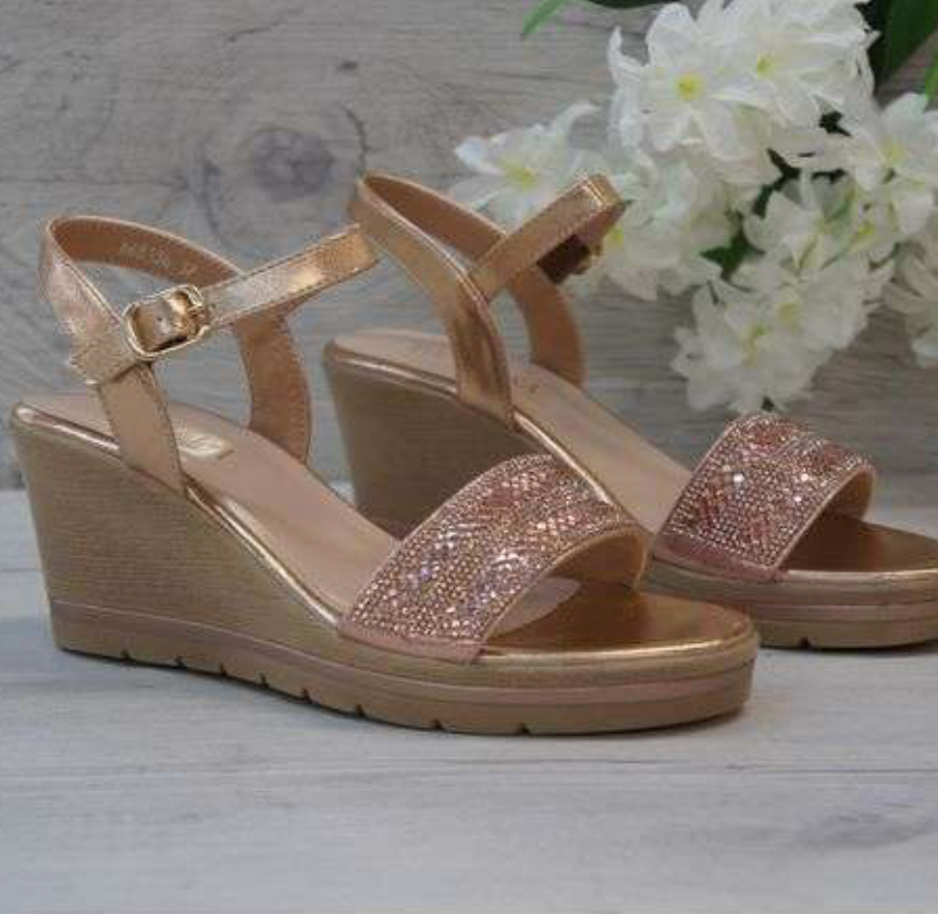 The Twinkle Wedge Rose Gold