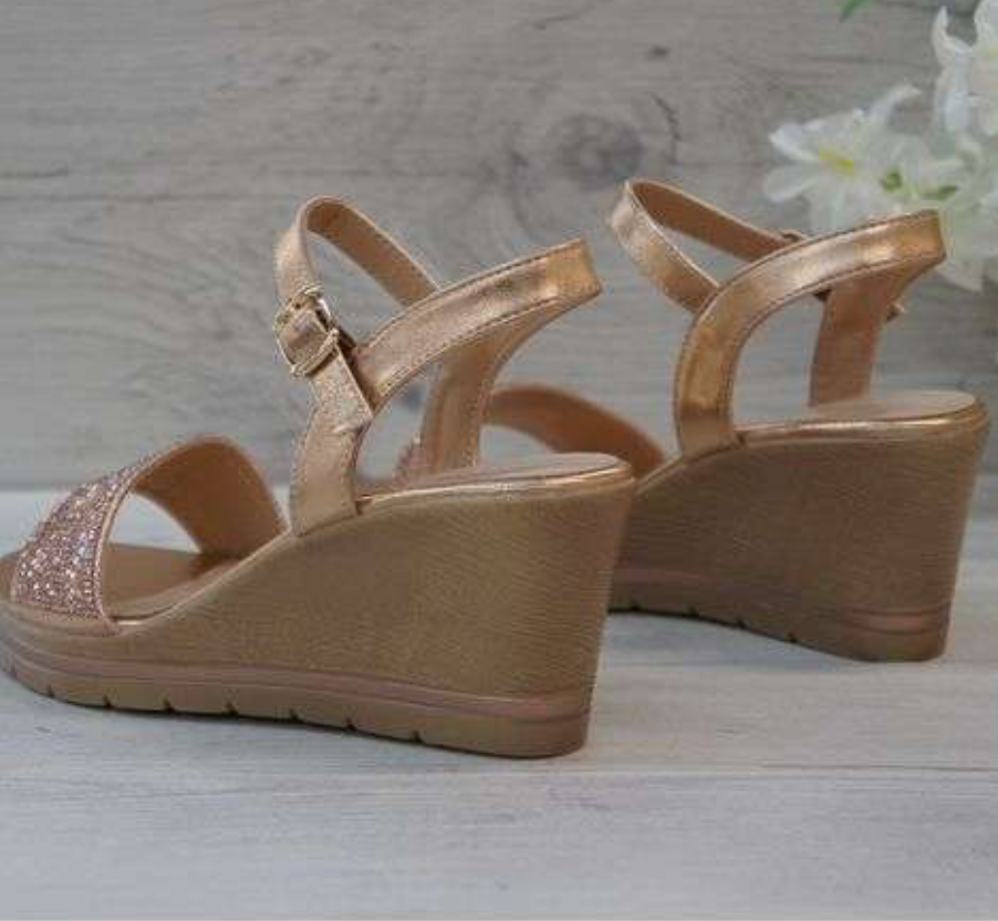 The Twinkle Wedge Rose Gold