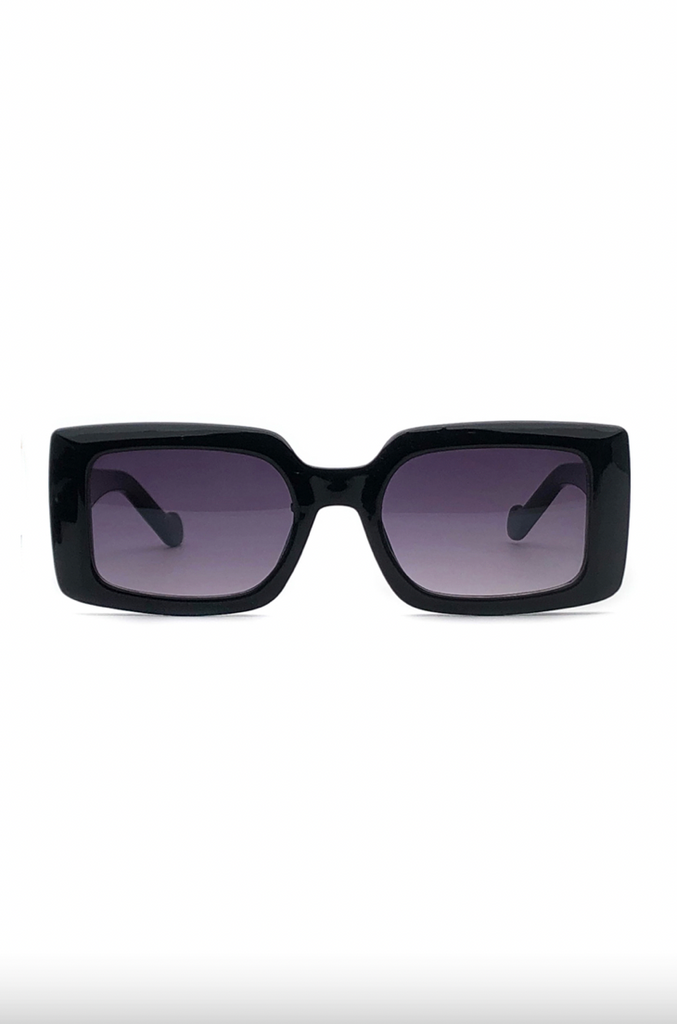 Retro square Glasses Black