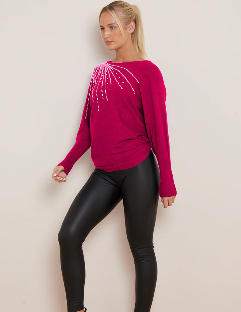The Starburst Jumper Hot Pink