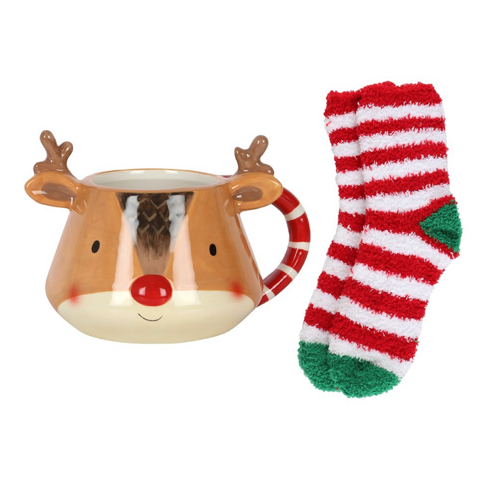 Reindeer Mug and Socks Set