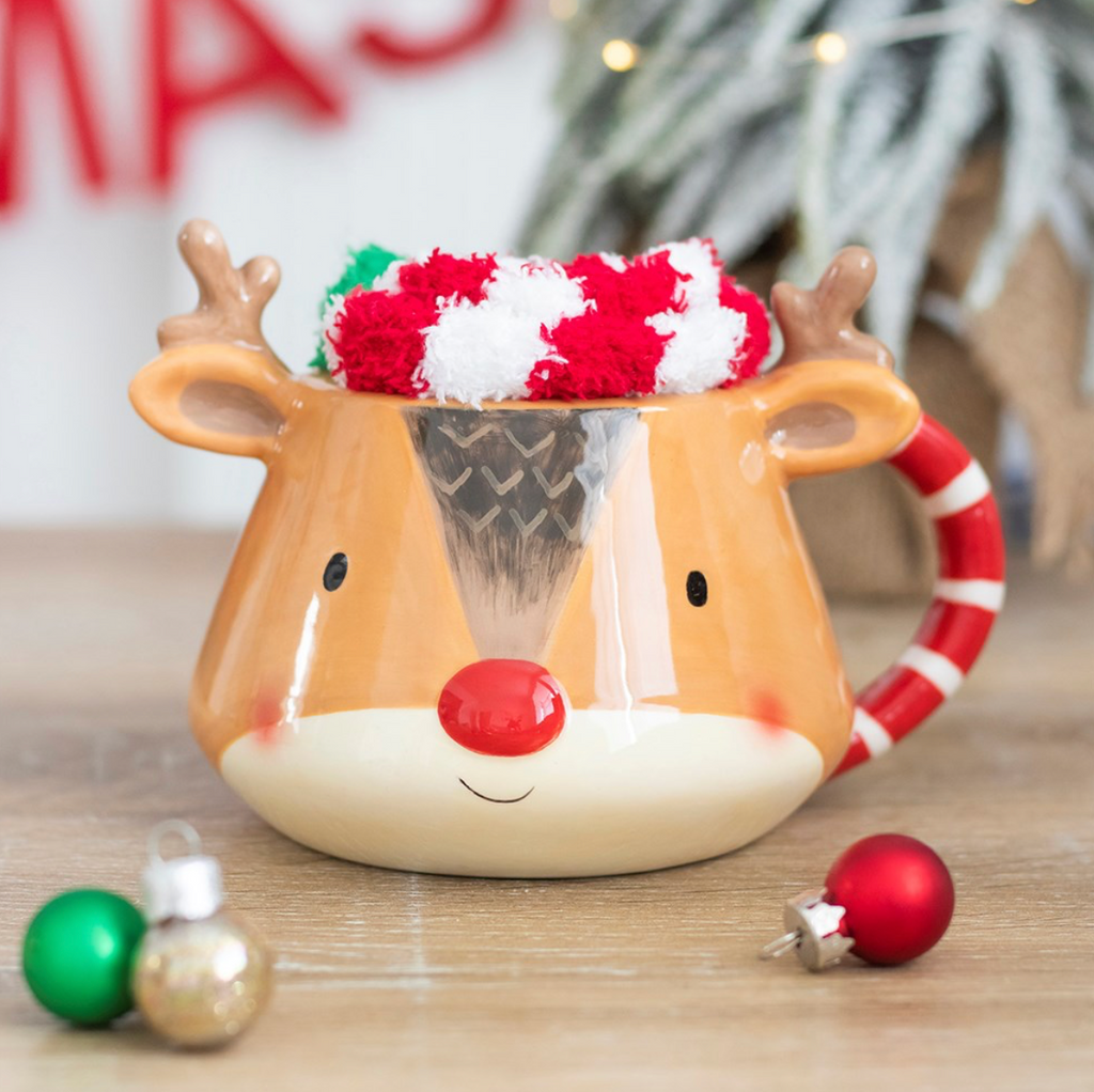 Reindeer Mug and Socks Set