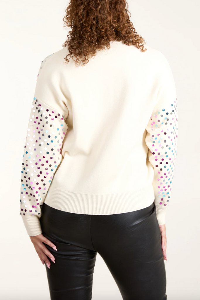 Cream Sequin Jumper