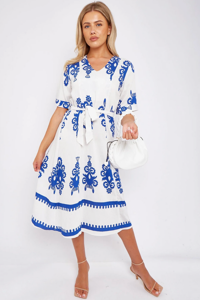 Santorini Dress White