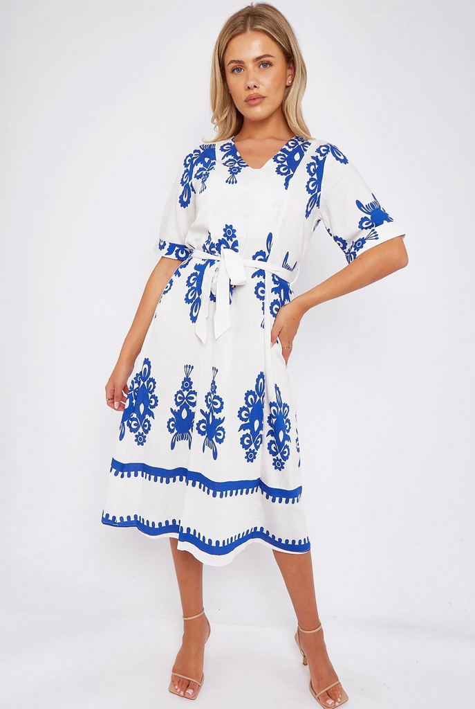 Santorini Dress White