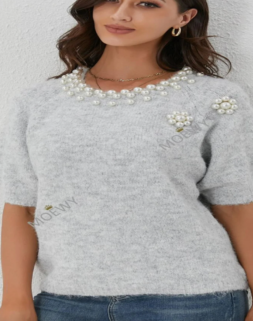 LIZZIE Pearl Jumper Grey