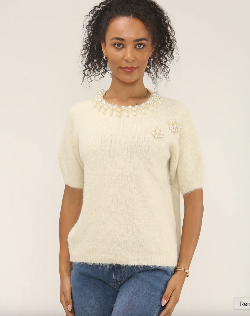 LIZZIE Pearl Jumper Cream