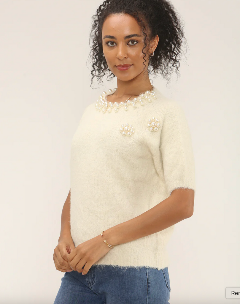 LIZZIE Pearl Jumper Cream