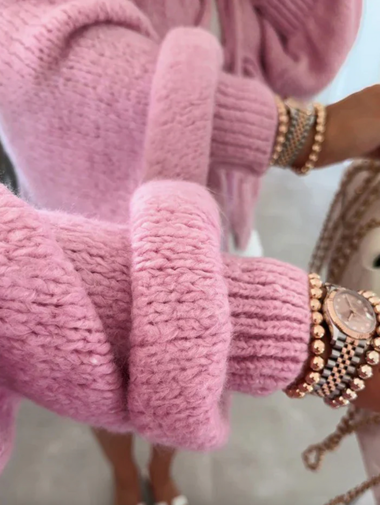 Maggie Cosy Cardigan Pink