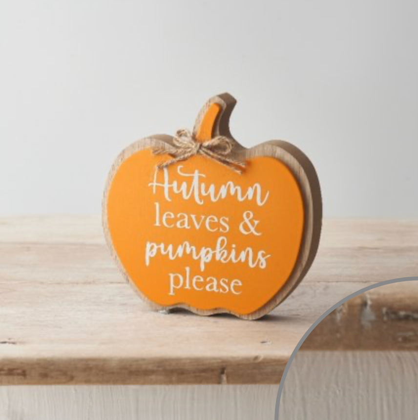 Autumn Leaves Block Sign