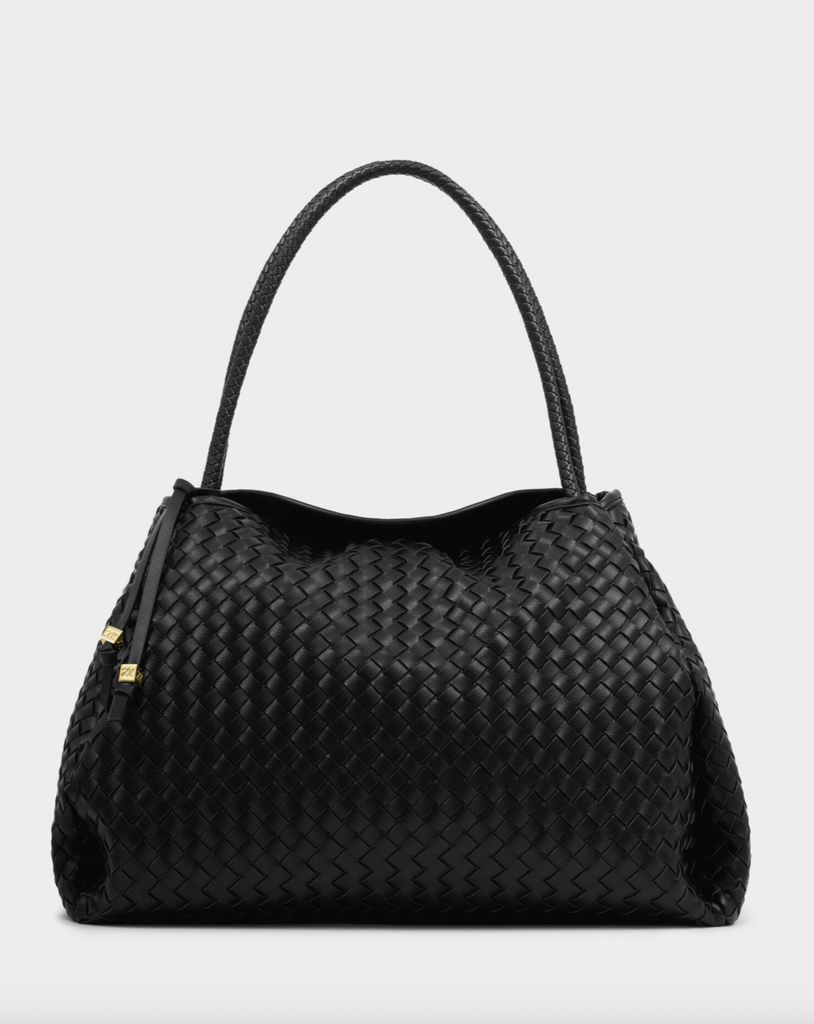 Katie Loxton Nova Black Woven Shoulder Bag Black