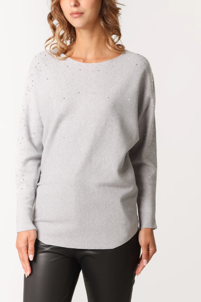 Susy Stardust Sparkle Jumper Grey