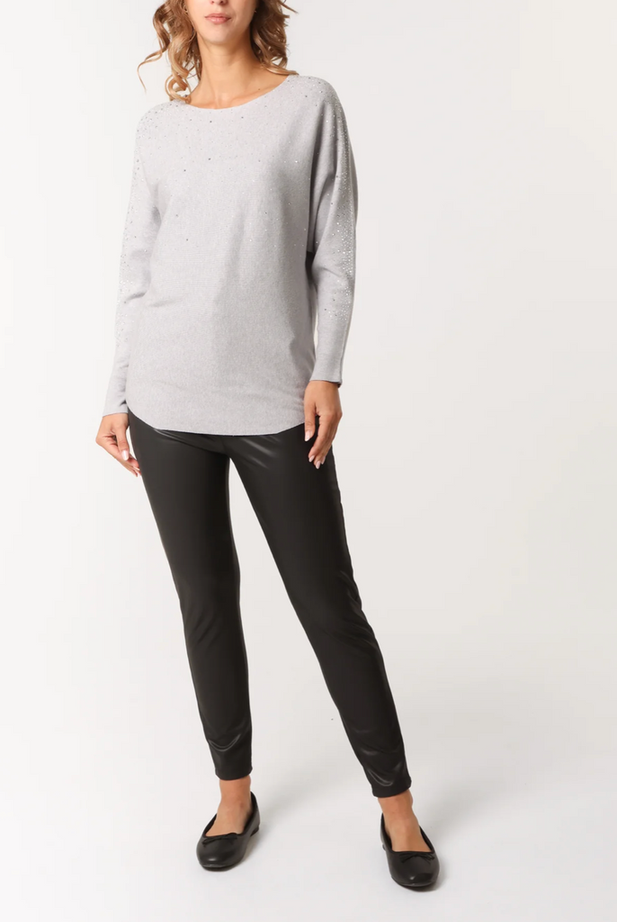 Susy Stardust Sparkle Jumper Grey