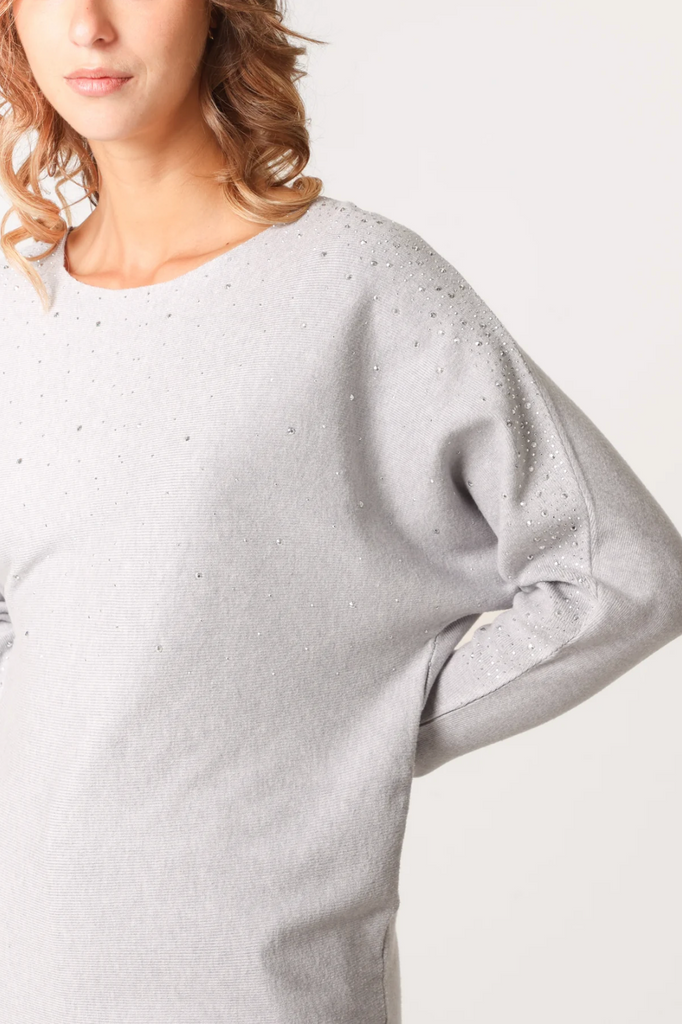 Susy Stardust Sparkle Jumper Grey
