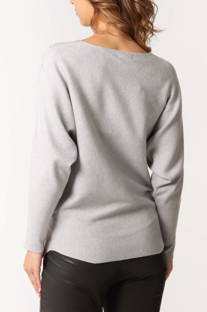 Susy Stardust Sparkle Jumper Grey