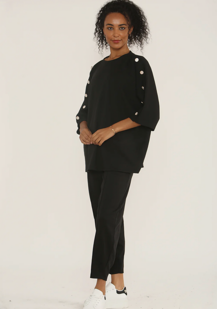 Kaz Button Co Ord Black
