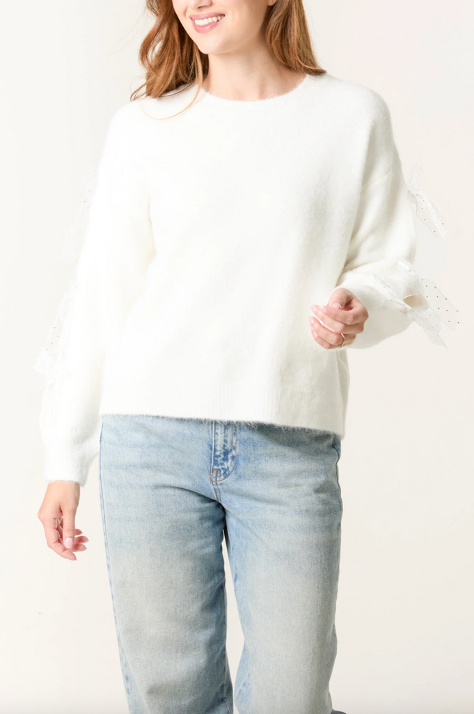 Bow Tif All Sparkle Jumper Cream