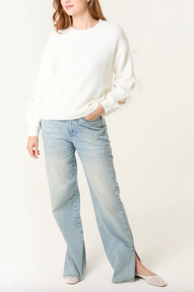 Bow Tif All Sparkle Jumper Cream