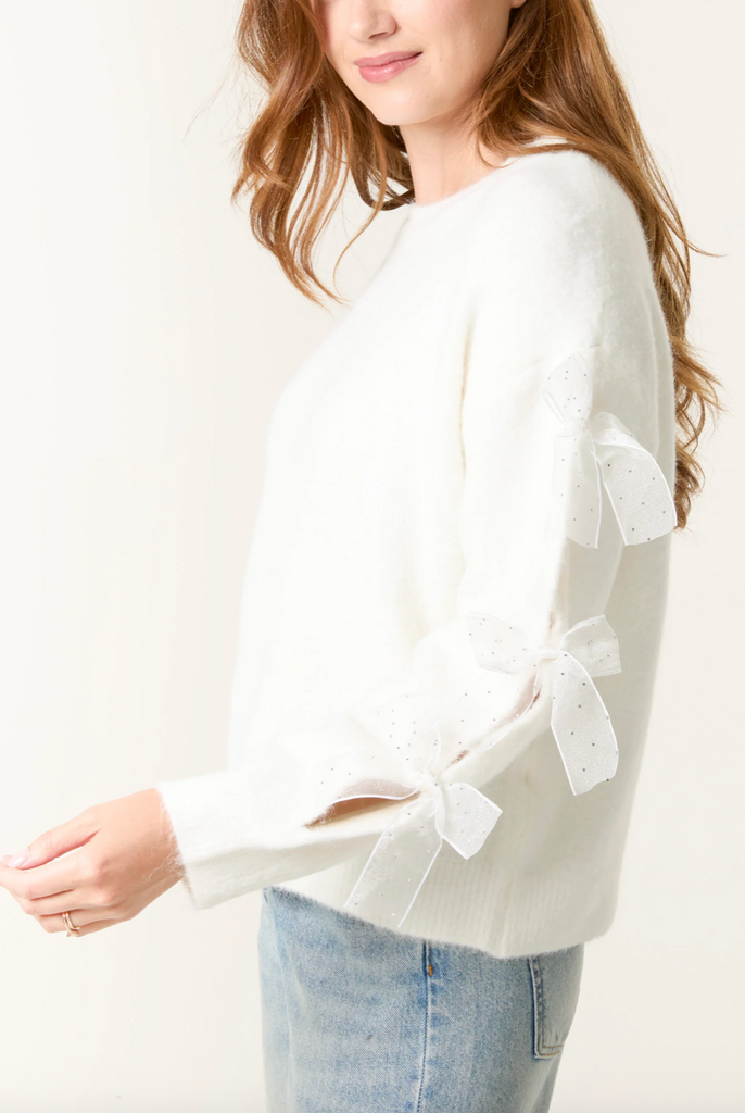 Bow Tif All Sparkle Jumper Cream