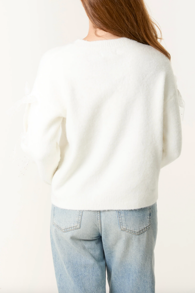 Bow Tif All Sparkle Jumper Cream