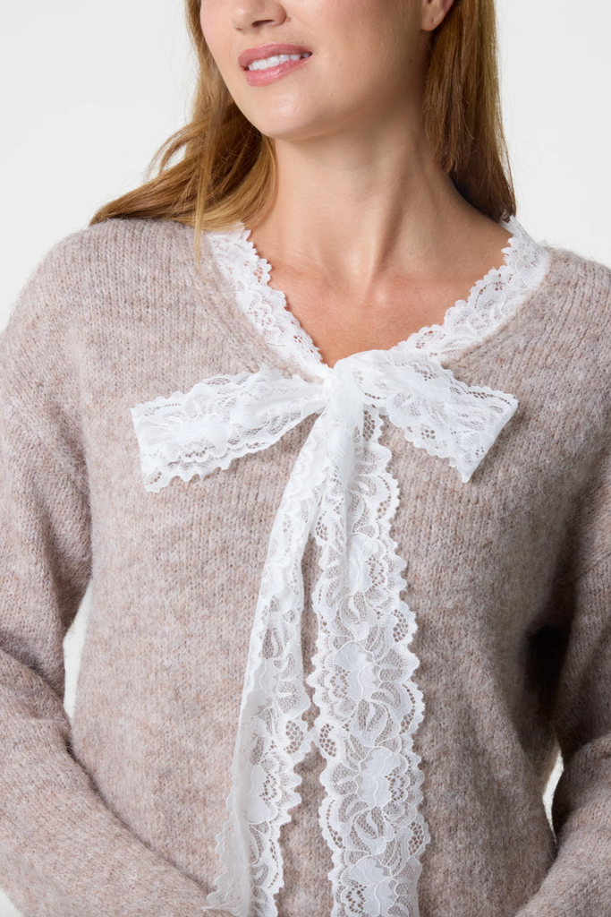 Rowan Lace Jumper Coffee