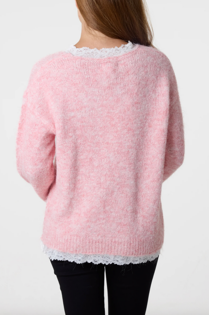 Rowan Lace Jumper Pink