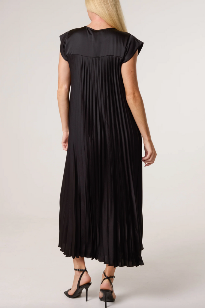 Pryia Pleated Dress Black