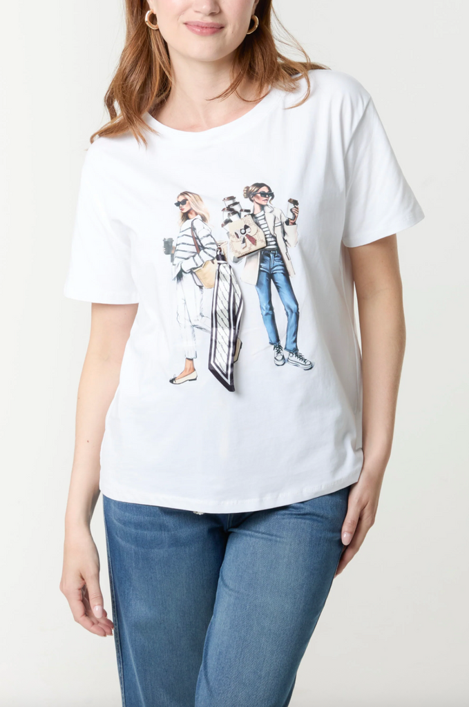 Belle Coffee Embellished T-Shirt