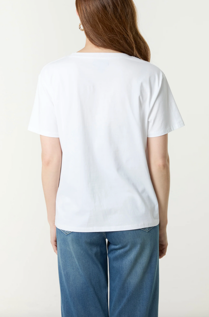 Belle Coffee Embellished T-Shirt