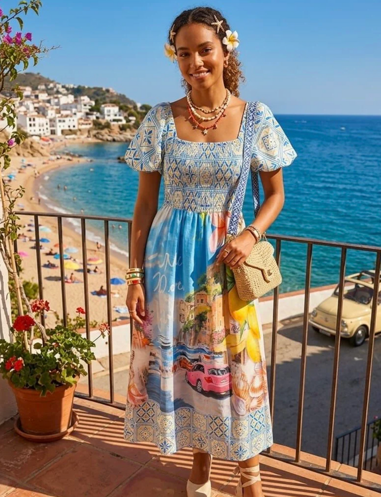 Sorrento Dress Cool Vibes Italian Riveria – Heart Style Shop
