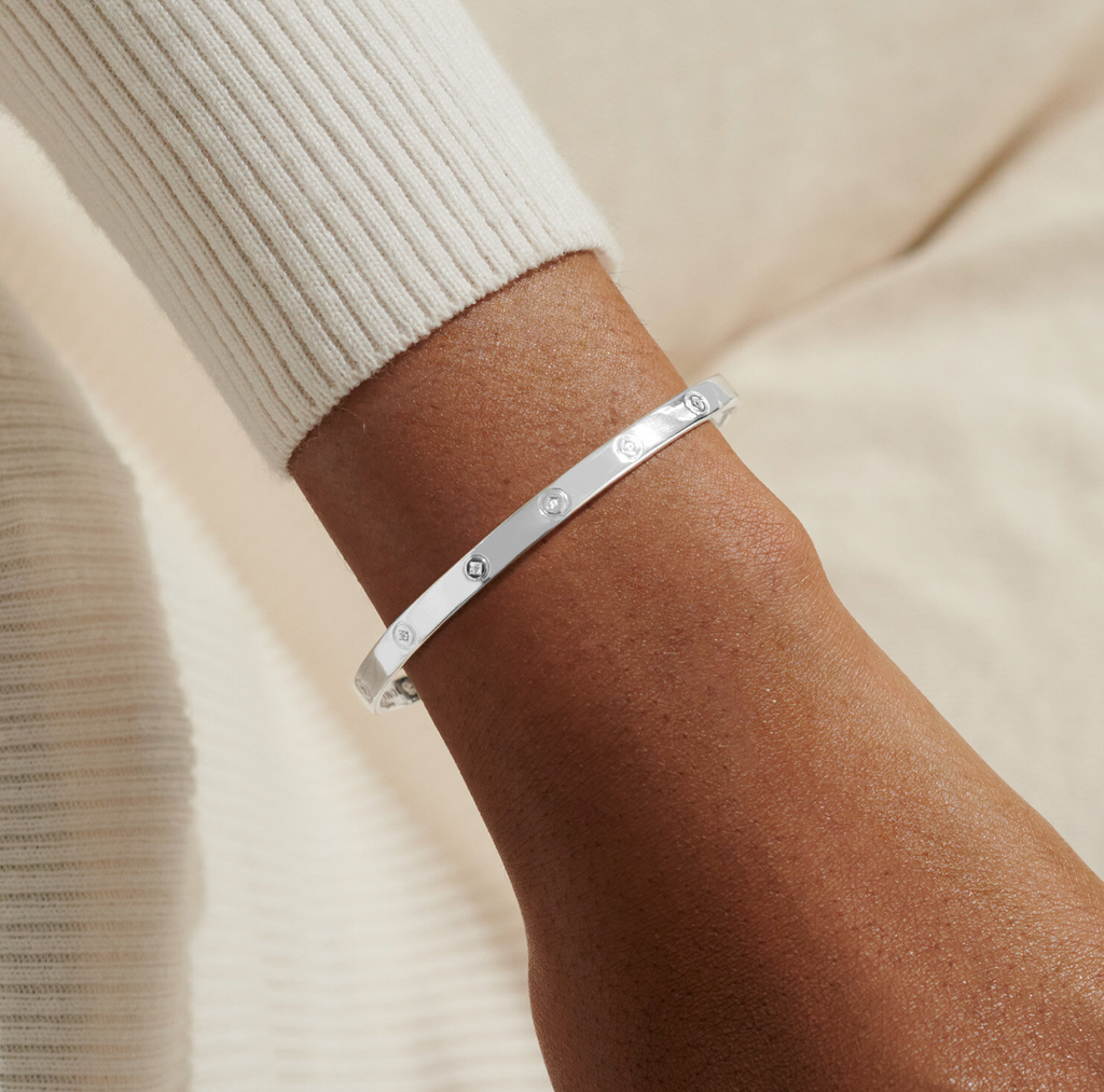 Silver Cubic Zirconia Joma Bangle