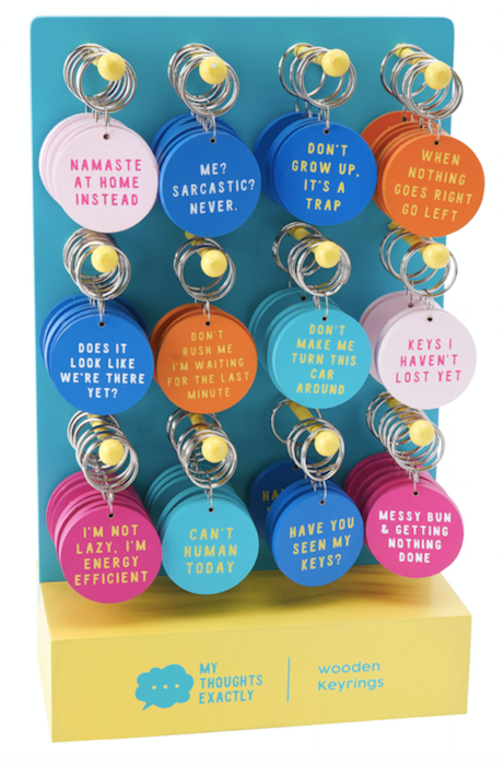 My Thoughts Exactly...Printed Wooden Keyrings