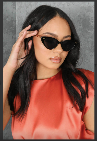 Retro Cat Eye Sunglasses Black