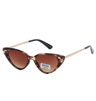 Retro Cat Eye Sunglasses Brown