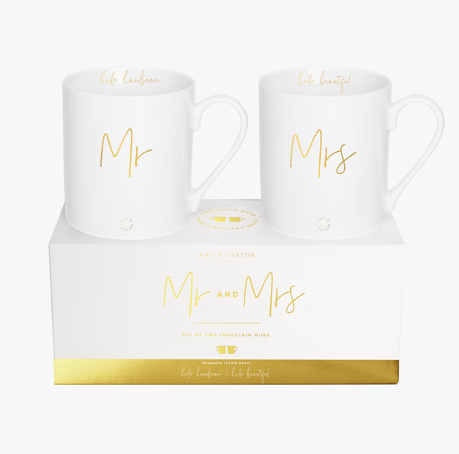 Mr And Mrs Porcelain Mug Gift Set