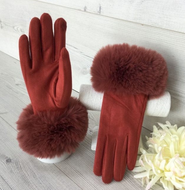 Burnt Orange Elegant Gloves