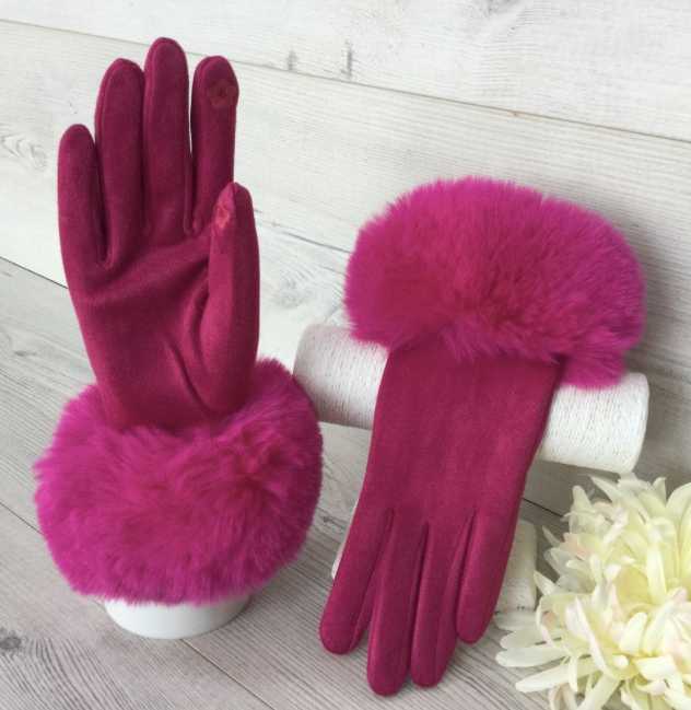 Hot Pink Elegant Gloves