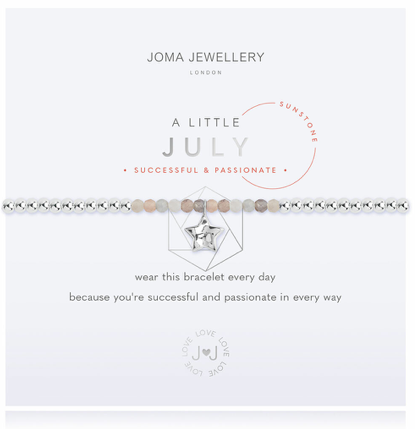 July Sunstone Birthstone Bracelet