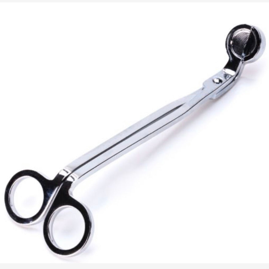 Stainless Steel Candle Wick Trimmer: Chrome Silver